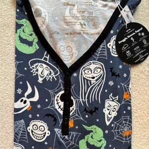Little Sleepies Women’s Disney Nightmare Before Christmas Sleepwear Top - size L